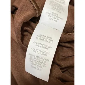 Aerie Smoothez Brown Scoop Neck Long Sleeve Sculpt Thong Bodysuit Top Size L thumbnail 5