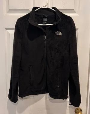 The‎ North Face Osito Fleece Jacket Womens Large Black Full Zip High Pile Soft thumbnail 1