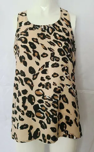 Annabella Animal Print‎ Leopard Full Zip back S - Leopard Cheetah Mob Wife thumbnail 1