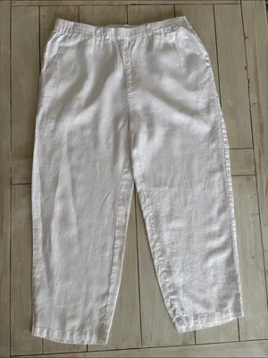 Quince 100% European Linen Pants White Large thumbnail 3