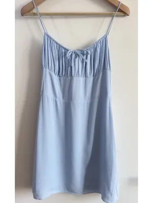 Sunday Best Delilah Dress Sky Blue ECOVERO Mini Dress Size M Aritzia thumbnail 3