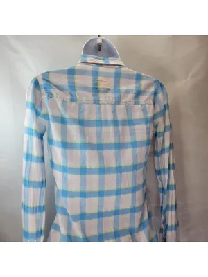 Hollister Plaid Button Up Top Women Extra Small thumbnail 3