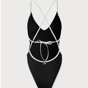 BERLOOK Black Contrast Trim One-Piece Swimsuit 05 thumbnail 5