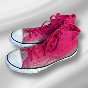 Converse All Star Pink‎ Metallic High Top Athletic Shoes thumbnail 4