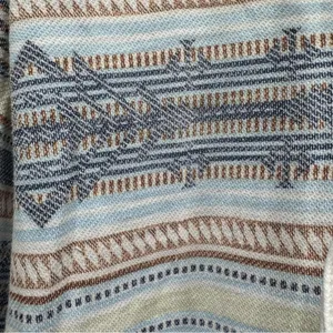 Free Planet Aztec Baja Pullover Hoodie Cream Blue Coral Hippie Boho Grunge Large thumbnail 6