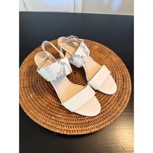 Cole Haan White Snakeskin Block Heel Sandals‎ Womens 8.5 B thumbnail 2