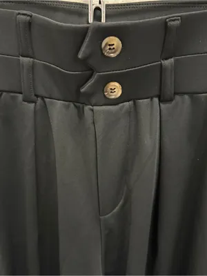 NWT Halara Black High Waisted Double Waistband Wide Leg Work Pants thumbnail 3