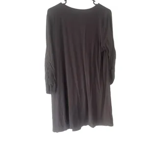 Garnet‎ Hill Women's Size Large Grey Soft Tencel Rouched Sleeves Tunic Top thumbnail 6