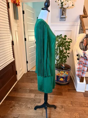 Alice + Olivia NWT Zaya Pleated Butterfly Long Sleeve Stretch Mini Dress thumbnail 8