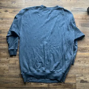 Free People We The Free Womens Blue Distressed Torn Pullover Tunic Sweater Sz XS thumbnail 7
