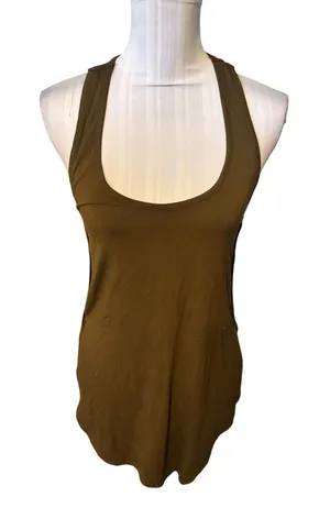 Forever 21 Green Khaki Athletic Tank Size M thumbnail 1