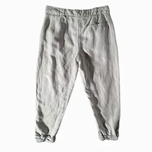 Wilfred Tapered Linen Blend Pants Womens 4‎ Grey Pleated Drawstring Trousers thumbnail 2