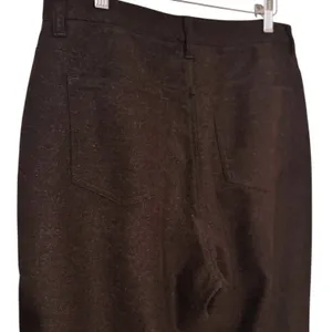 Eddie Bauer Late 90’s Dark Brown Wool High Rise Straight Leg Trousers Sz 12 thumbnail 4