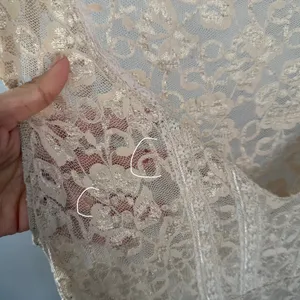 White House | Black Market Y2K XL Cream Beige Floral Lace Peplum Blouse Dainty‎ Cottage Renaissance thumbnail 2