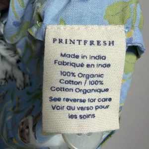Printfresh Must Love Cats Pajama Set XS Blue Organic Cotton Top & Crop Pants NWT thumbnail 13