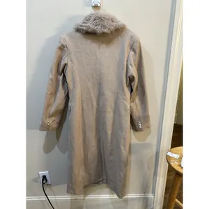 Love for Humanity the Maine Overcoat Faux Fur Collar Size Large Double Breasted thumbnail 3