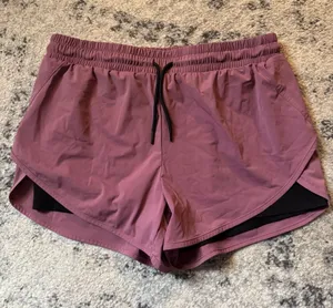 Women's Athletic Running Shorts in Mauve Pink with Drawstring thumbnail 1