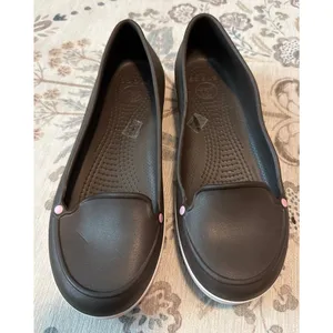 Crocs Crocband Ballet Flats Espresso Brown Pink Women's Size 8 Slip On thumbnail 2