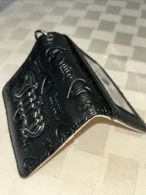 Juicy Couture Black Embossed Card & Key Pouch with Silver Logo thumbnail 6