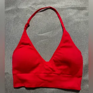 PINK Victoria's Secret Red Halter Bralette thumbnail 1