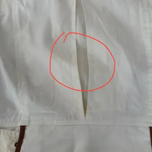 Burberry Faversham Ivory Brown Trim Cotton Blend Belted Jacket UL thumbnail 5