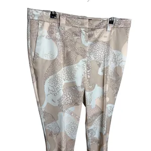 MARC‎ CAIN Leopard Print Satin Cropped Trousers Pants N5 Size 12 thumbnail 3