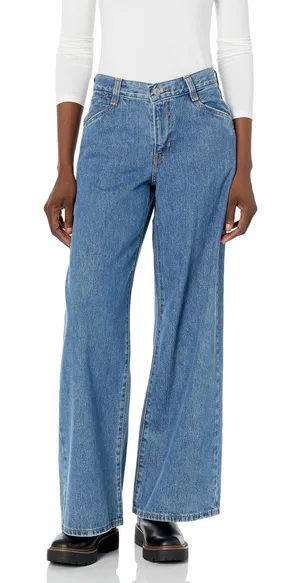 NWT Levi's 94 Baggy Wide Leg Jeans‎ Women's Size 28 Mid Rise 100% Cotton thumbnail 1