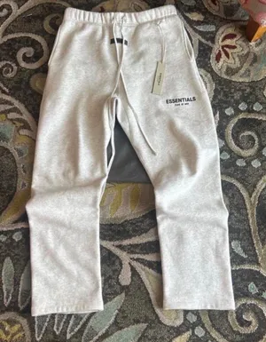 Essentials XXS uncuffed light oat sweatpants Gray thumbnail 1
