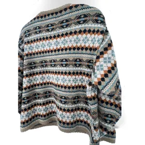 Tally-Ho Vintage L Aztec print cardigan wool blend Cardigan Knit 70's Womens thumbnail 8