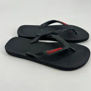 Havaianas black slip on thong flip flop sandals basic neutral every day unisex thumbnail 6