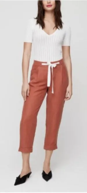 Aritzia Wilfred allant linen blend cropped pants Sz‎ Small thumbnail 1