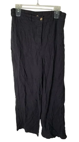 Free People 100% cotton baggy wide pants women's size large thumbnail 1
