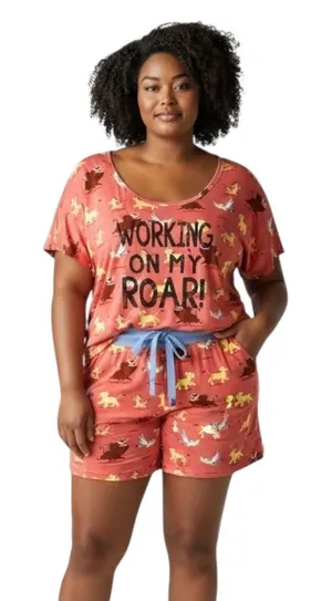 Nite Nite Disney Plus‎ Size 1X Pajama Set Off to Sleep We Go Lion King 1783 thumbnail 1