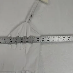 NWT NBD‎ White Bodycon Mini Dress Spaghetti Strap Slit Size M READ thumbnail 3