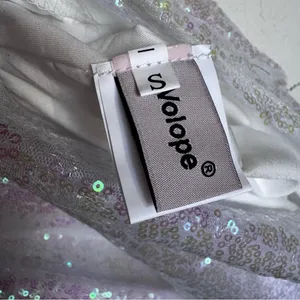 NWOT Iridescent Sequin Halter Dress – Size Small White thumbnail 5