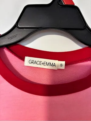 Grace + Emma Jolly But Twisted Sweatshirt Pink & Red Small thumbnail 2