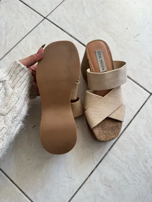 Steve Madden cream cork stretch platform sandals  thumbnail 3