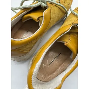 Anthropologie Mustard Yellow Suede Low Top Sneakers Women’s US 7.5 Euro 38 thumbnail 8
