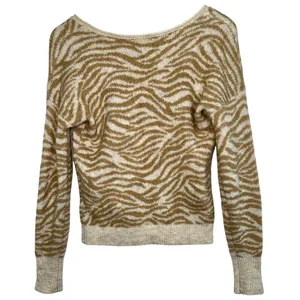 Abercrombie & Fitch Cream Tan Fuzzy Knit Long Sleeve Scoop Neck Sweater Size XS thumbnail 3