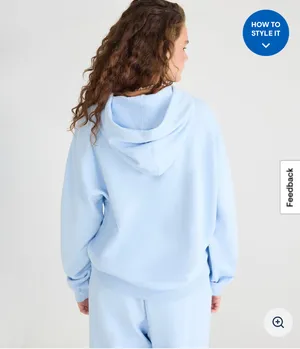 Aeropostale light blue oversized hoodie thumbnail 2