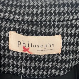 Philosophy hounds tooth one button blazer dark academia career fitted size s thumbnail 3