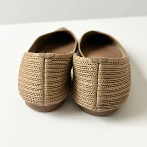 Vivaia Melia Pointed Toe Knit D'Orsay Flats Tan Sustainable Slip On EU 41 US 9.5 thumbnail 5