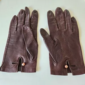 Leather vintage gloves brown size XS thumbnail 1
