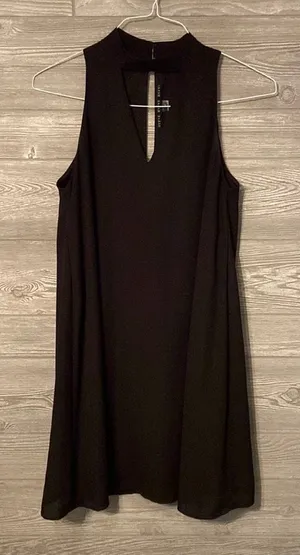 HYFVE Black‎ Mock Neck Cutout Sleeveless A-Line Mini Dress Size Medium thumbnail 1