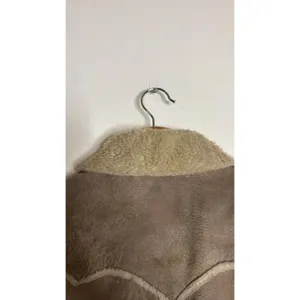 Guess Shearling Jacket Womens Medium Tan‎ Faux Fur Lined Suede leather coat y2k thumbnail 9