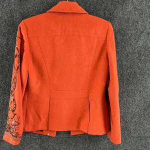 Spiegel Rust Orange Embellished Sleeve Blazer Jacket Womens Size 8 thumbnail 14