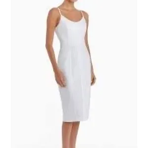 Amanda Uprichard Rocco Midi Denim Dress White Wash XS NWT 100% Cotton thumbnail 9