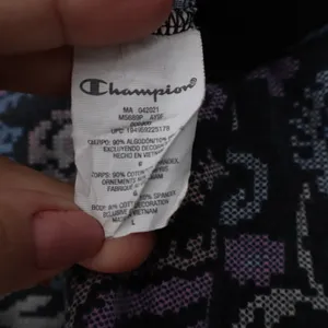Champion Womens Pixelated Paisley Bike Shorts Black Purple Size L thumbnail 3