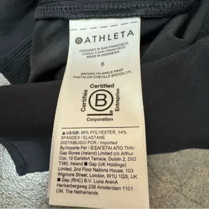 Athleta Brooklyn Ankle Pants Pull On Trousers Black 6 thumbnail 8