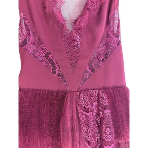 Free People Burgundy Lace Mini Dress Women’s Size 0 Sleeveless Boho thumbnail 7